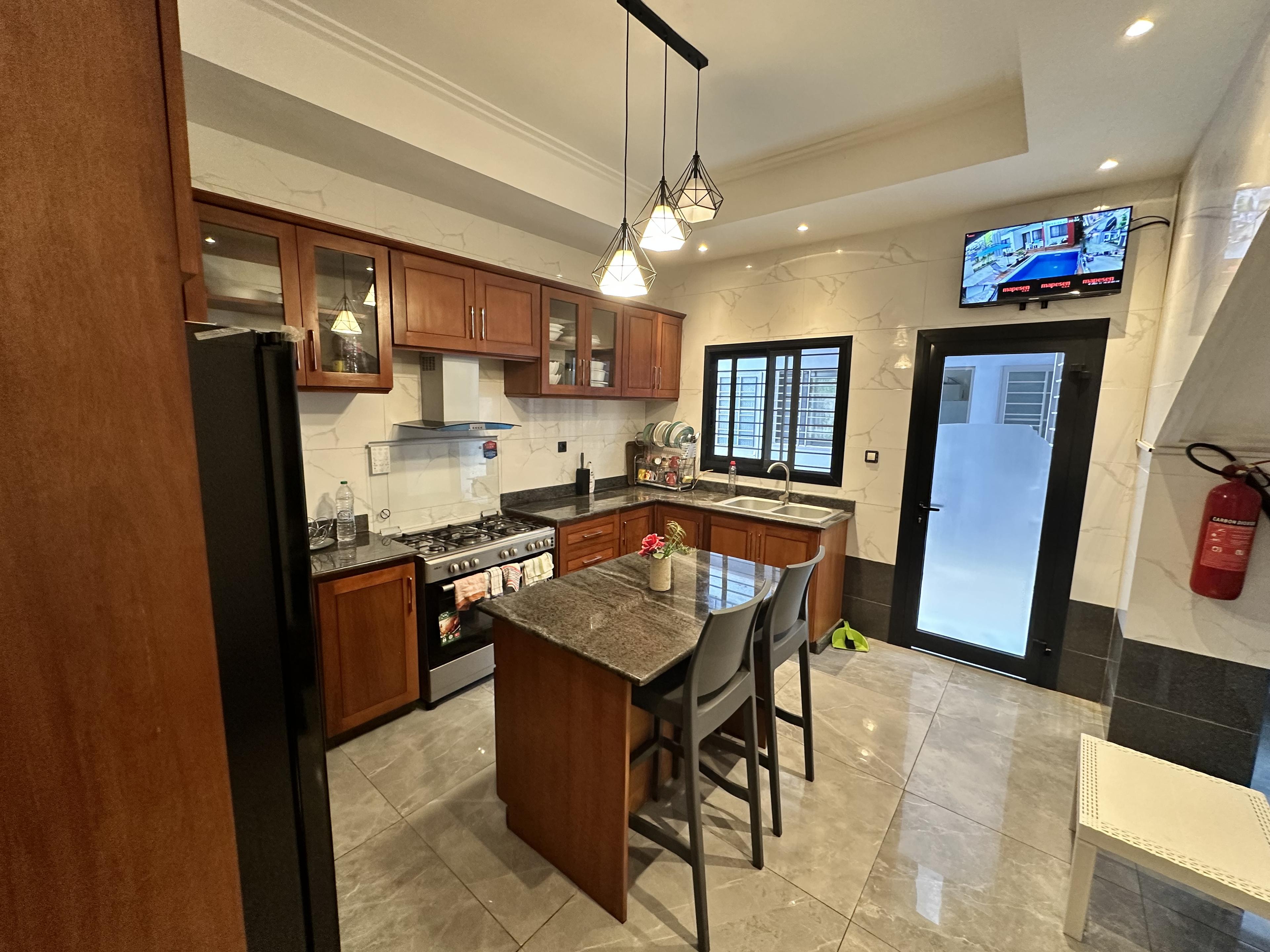 Kitchen counter with luxury finishes