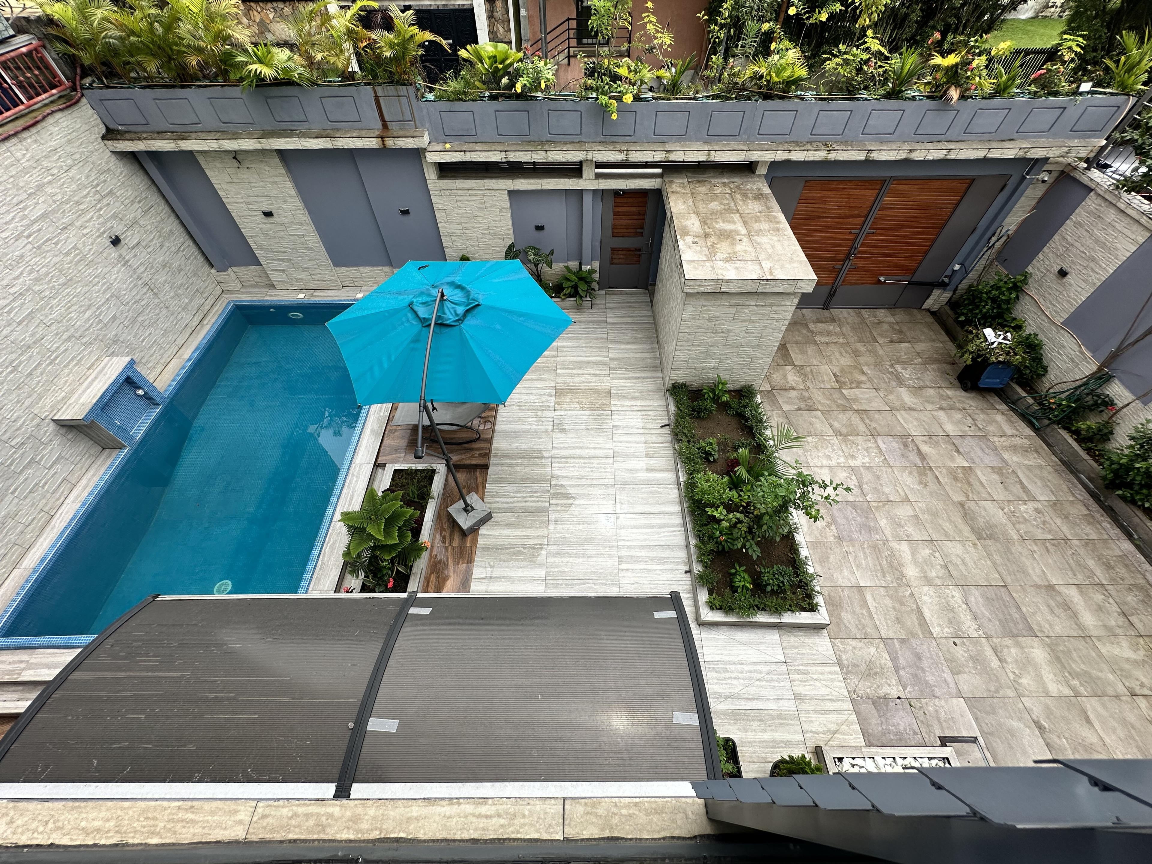 Night facade with LED lighting