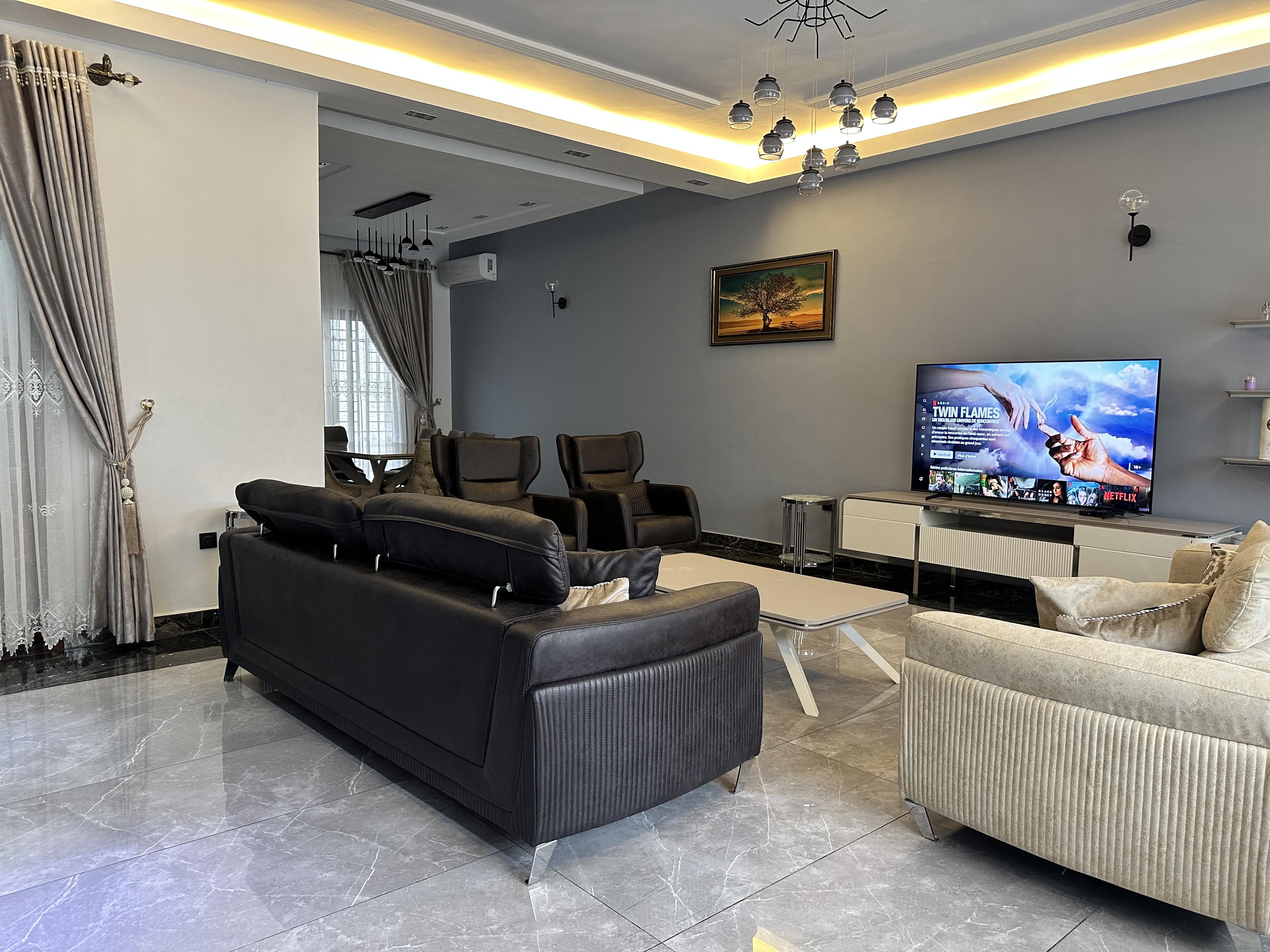 Living room with premium furniture