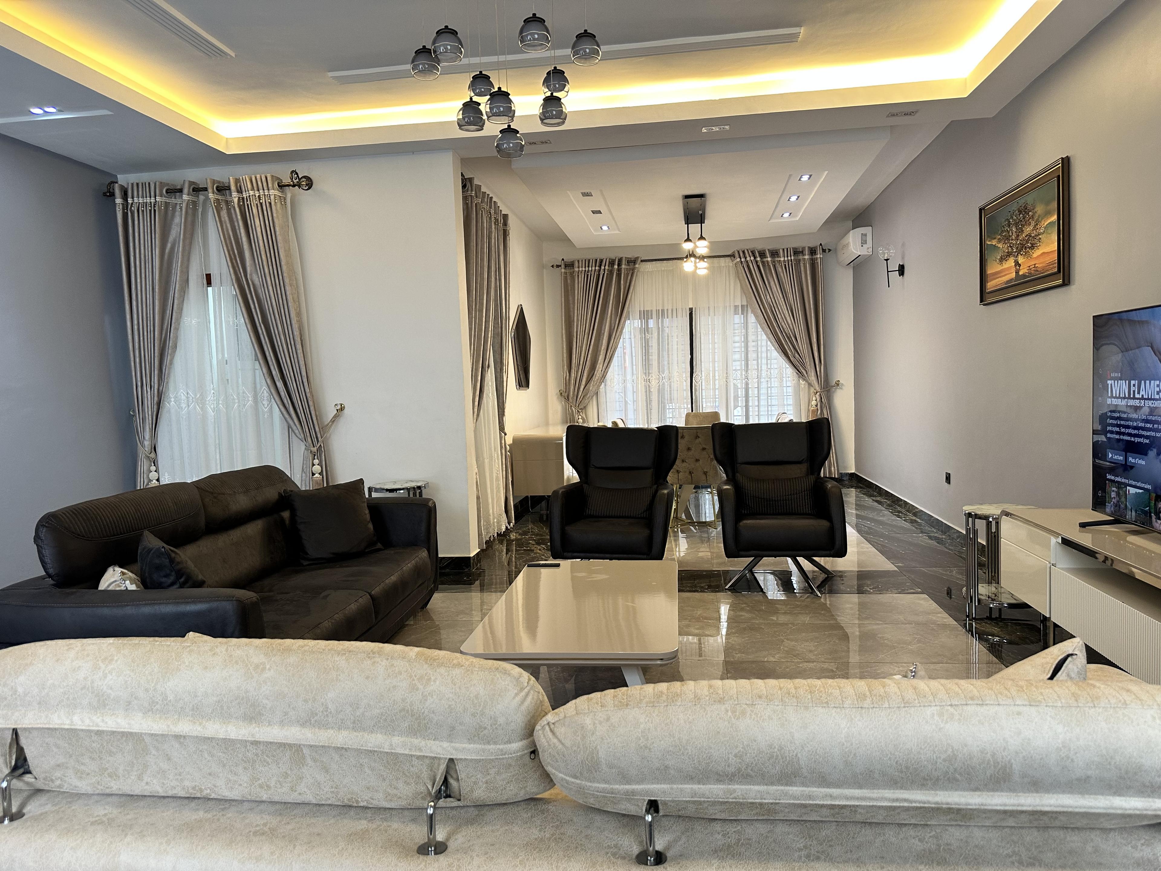 Luxury living room seating area